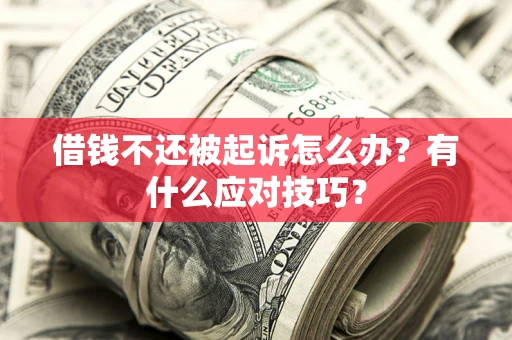 武汉借钱不还被起诉怎么办？有什么应对技巧？
